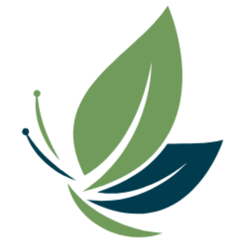 Evaris Care butterfly logo decoration